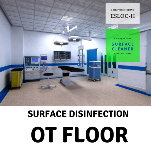 MOPPING AND DISINFECTION OF OPERATION THEATER SURFACES Regular surface cleaning of the furniture and equipment can be safely done by mopping of the surface with the diluted ESLOC-H. It is effective against all types of pathogens like drug-resistant bacteria, fungi, viruses, and fungal spores.