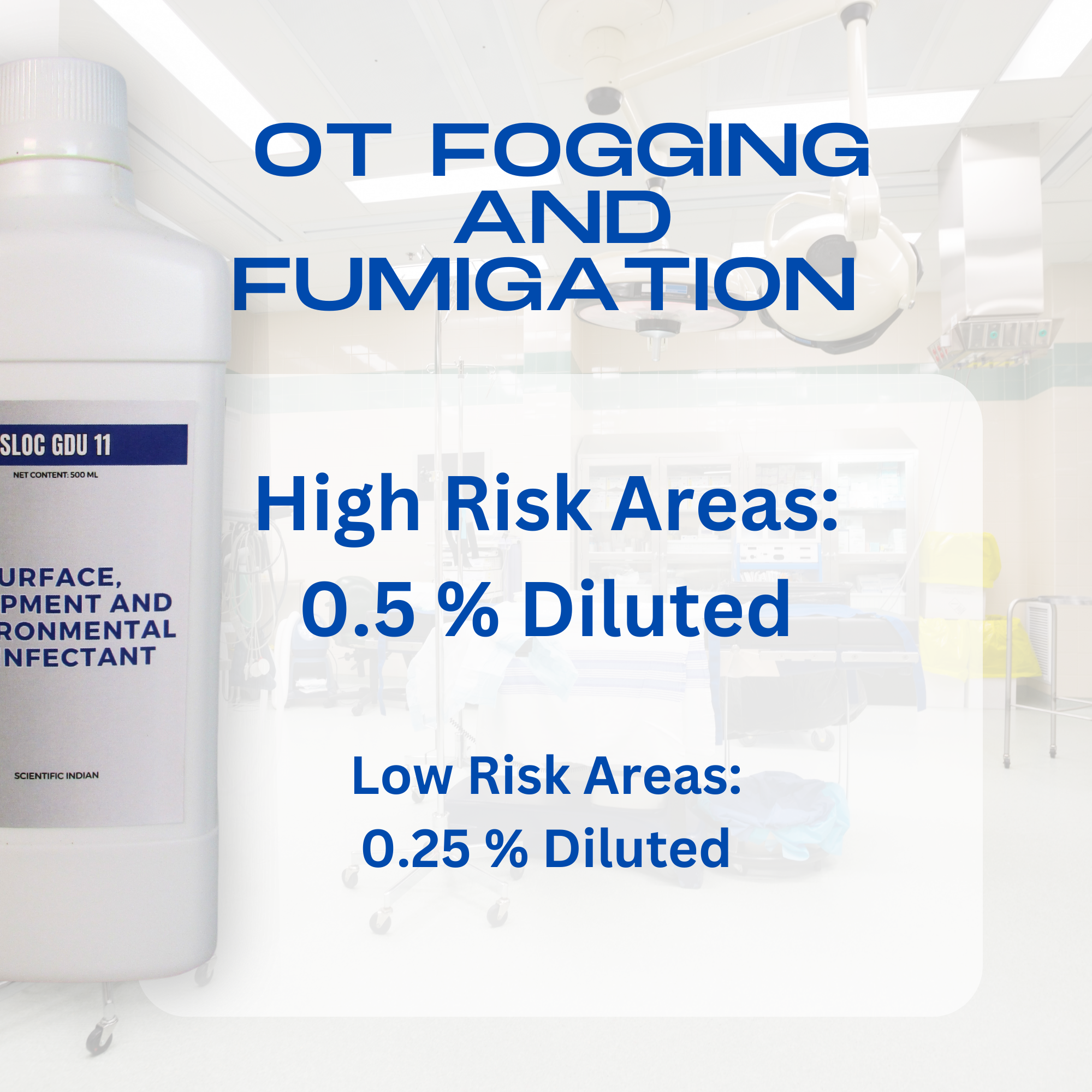 Disinfection of high risk area