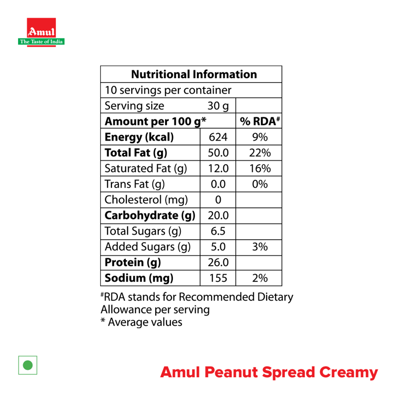Amul Peanut Butter 'Creamy', 300 g