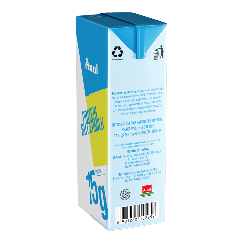 Amul High Protein Buttermilk, 200 mL | Pack of 30
