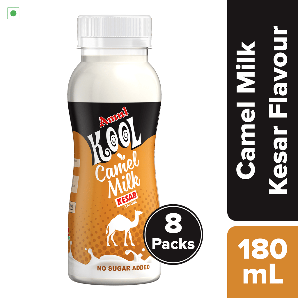 Amul Flavoured Camel Milk, 180 mL | Pack of 8