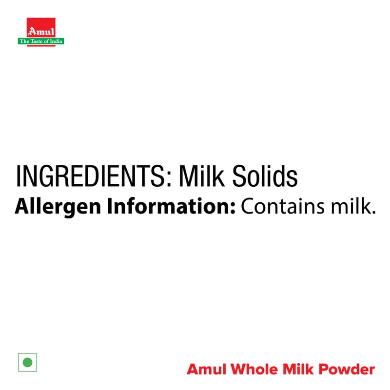 Amul Whole Milk Powder, 450 g | Pack of 2