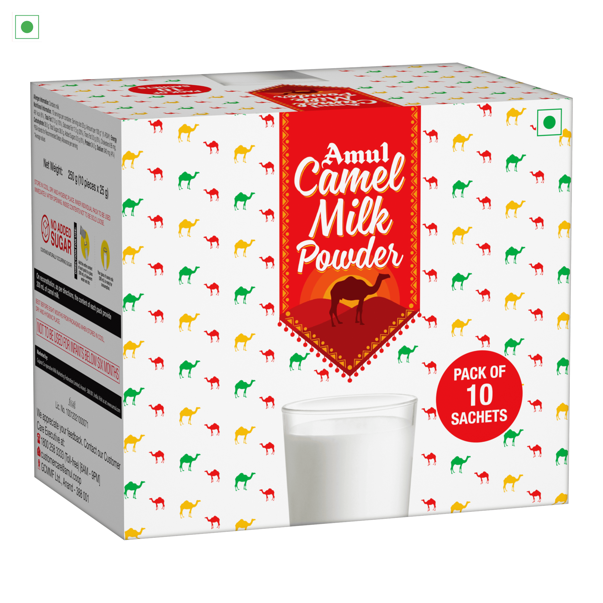 Amul Camel Milk Powder, 25 g Pack of 10 Sachets