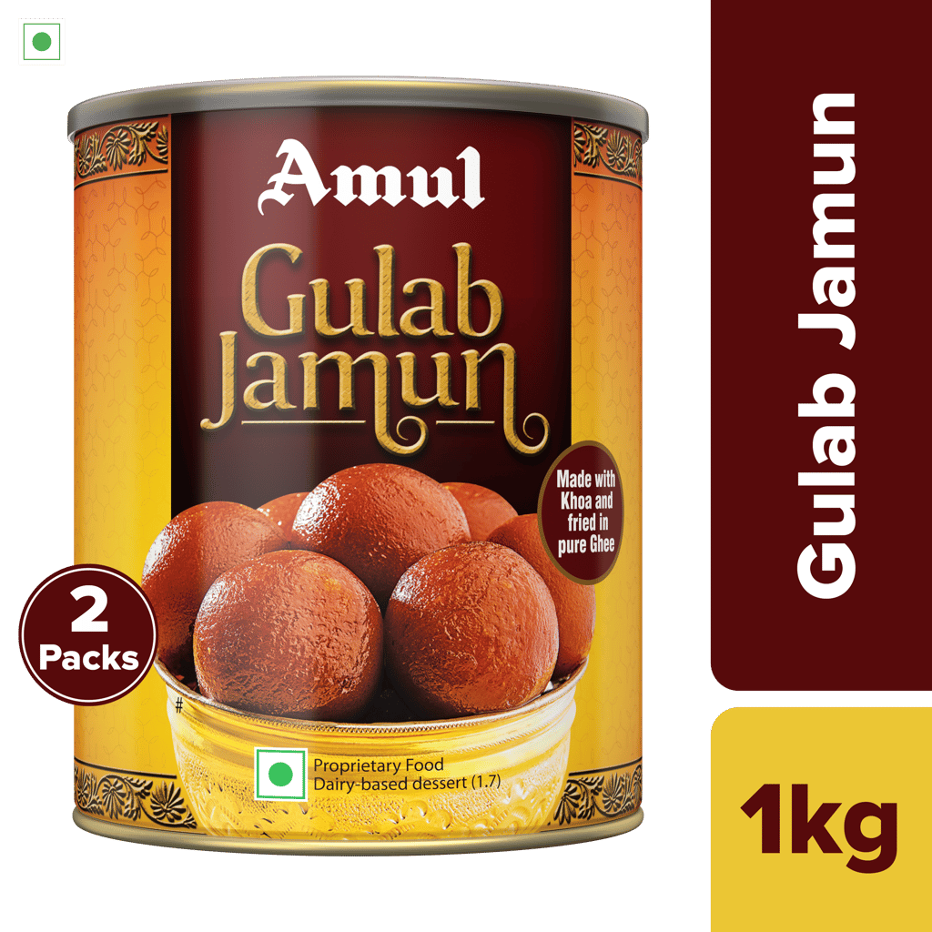 Amul Gulab Jamun, 1 kg | Pack of 2