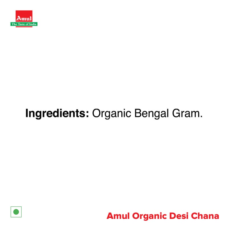Amul Organic Desi Chana, 500 g | Pack of 3