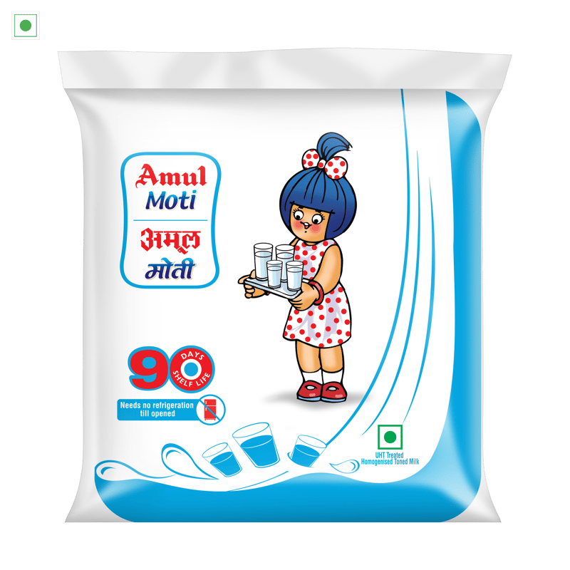 Amul Moti Long-life Milk, 450 mL | Pack of 24