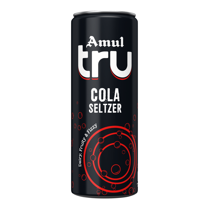Amul Tru Cola Seltzer, 250 mL | Pack of 8