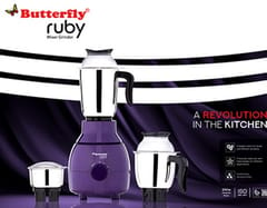 Butterfly Mixer Grinder Opal 750 W 750 Mixer Grinder (3 Jars, Purple), 750 : Higher the Wattage, tougher the Juicing/Grinding