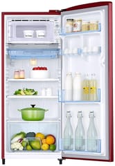Samsung 192 L 3 Star Direct-Cool Single Door Refrigerator (RR20T1Y1YRH/HL, Scarlet Red)
