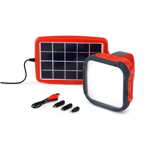 D.light S550 Solar Rechargeable LED Light Set - Pack of 1 | Solar Light for Home and Mobile Charger, Reading Light, Desk Light, Solar lamp