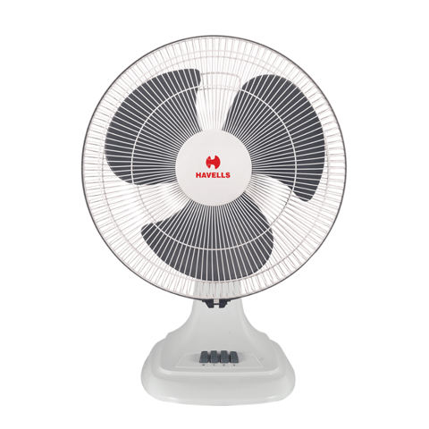 Havells Accelero High Speed 400mm Table Fan (White Grey) Twin color design (FHTACHSWRY16)