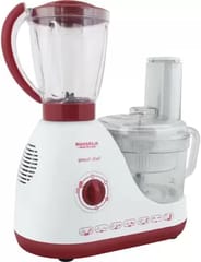 MAHARAJA WHITELINE Smart chef (FP-100) 600 W Food Processor  (White, Red) | Wet Grinding Jar | Chutney Jar | Grinding Jar