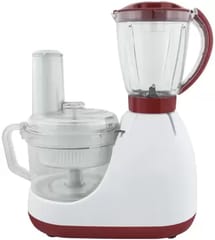 MAHARAJA WHITELINE Smart chef (FP-100) 600 W Food Processor  (White, Red) | Wet Grinding Jar | Chutney Jar | Grinding Jar