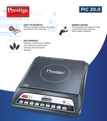Prestige PIC 20 1600 Watt Induction Cooktop with Push button (Black)