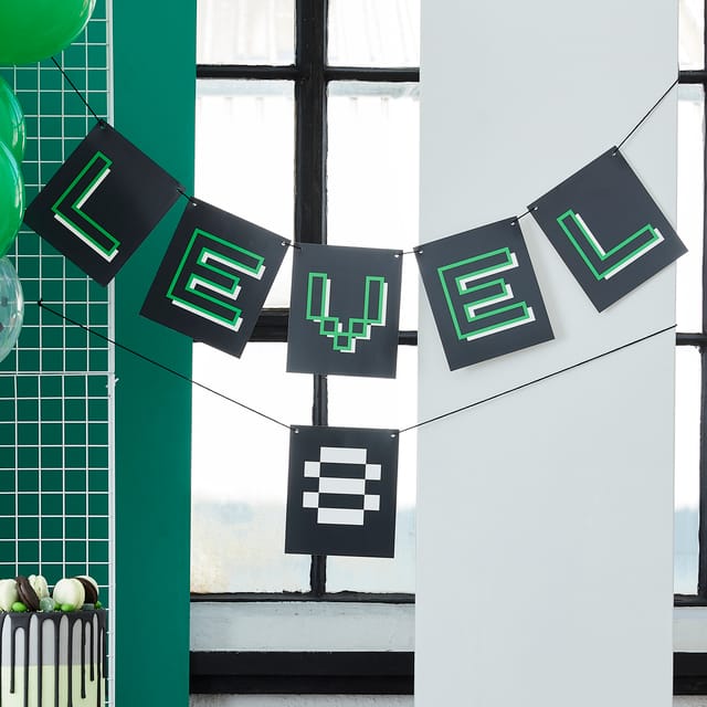 Game On - Black, Green and Grey Balloon Arch