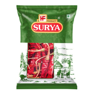 SURYA RED CHILLI / LAL MIRCHI WHOLE WITH STEM