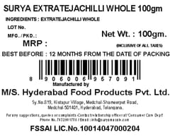 SURYA EXTRA TEJA CHILLI WHOLE