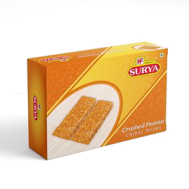 SURYA CRUSHED PEANUT CHIKKI STICKS - 200G