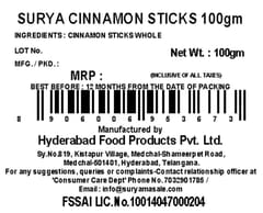 Cinnamon sticks 100g +      
Bay leaf 100g + 
Saunf 200g + 
Ajwain whole 100g + 
Fenugreek whole 200g