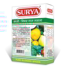 Amchur Powder 100g +     
Kasoori methi 25g +           
Sabji masala / MGM 50g + 
Jeera powder 100g +       
Chole masala 50g