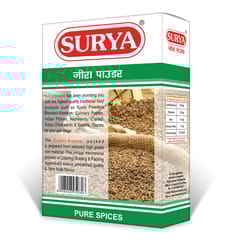Amchur Powder 100g +     
Kasoori methi 25g +           
Sabji masala / MGM 50g + 
Jeera powder 100g +       
Chole masala 50g