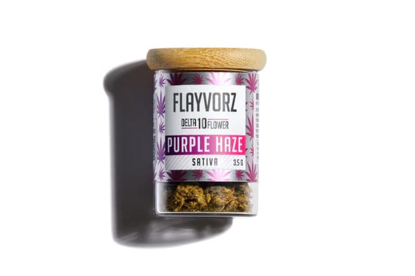 Flayvorz D10 Flower | Purple Haze 3.5g Jar