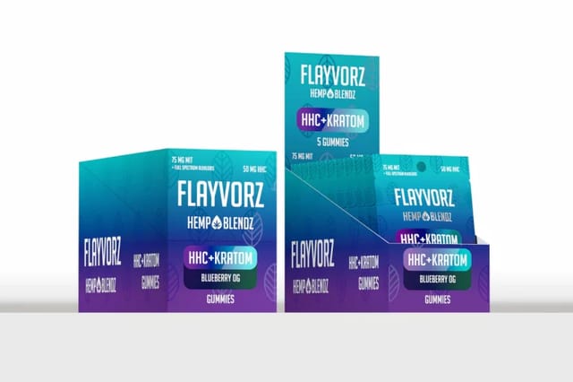 Flayvorz HempBlendz Kratom + Cannabinoid Gummies | Blueberry OG