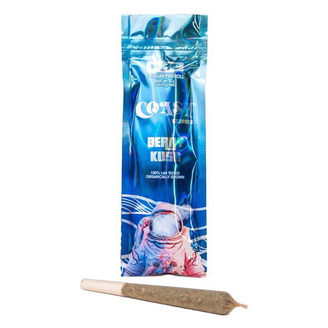 Coast Smokes HHC 1g Preroll-Berry Kush