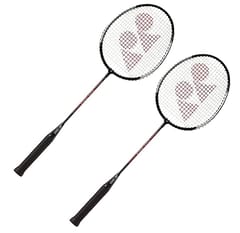 Yonex GR 303 Aluminium Blend Badminton Racquet with Full Cover, Set of 2 Black