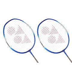 Yonex ZR 100 Light Aluminium Badminton Racquet Pack of 2 with Full Cover | Made in India Blue
