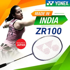 Yonex ZR 100 Light Aluminium Badminton Racquet with Full Cover | Made in India(Set of 1) | Blue