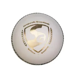 SG Test White Four- Piece Cricket Leather Ball, 1PC
