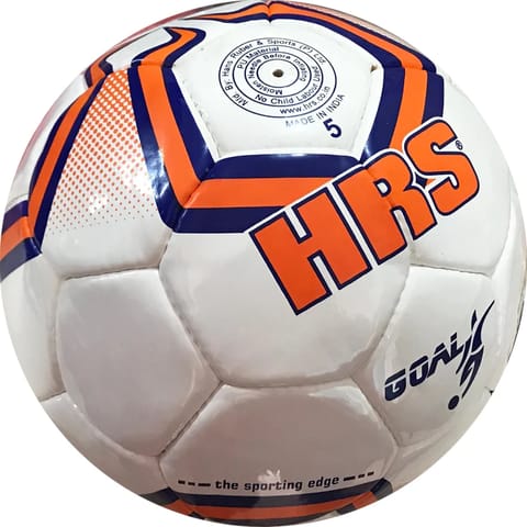 HRS Goal Imported PU Professional Match Football - Size 5 (Orange/Blue)