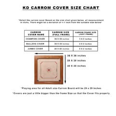 KD Carrom Board Cover Champion Board Quality Full Cover with Extra Pocket for Coins, Striker & Powder (Bulldog)
