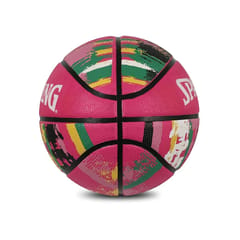 Spalding Marble Rubber Basketball, Size 6 (Pink)