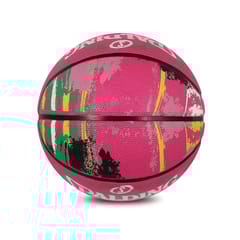 Spalding Marble Rubber Basketball, Size 6 (Pink)