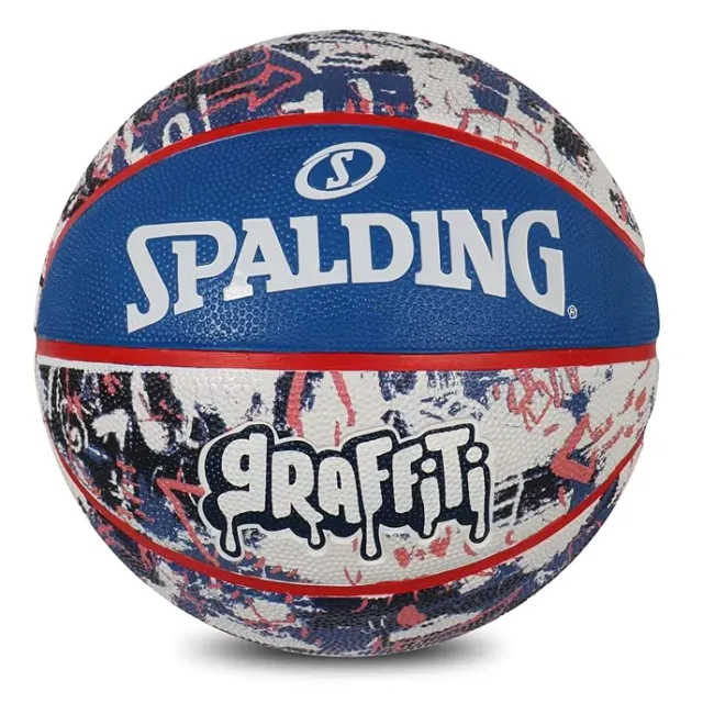 Spalding Garffiti Basketball, Blue/White/Red - Size 7