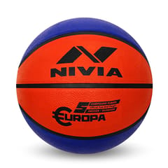 NIVIA  Nivia BB-633 Rubber Europa Basketball, Size 5 (Multicolour)