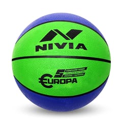 NIVIA  Nivia BB-633 Rubber Europa Basketball, Size 5 (Multicolour)