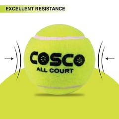Cosco All Court Tennis Ball, Pack of 3