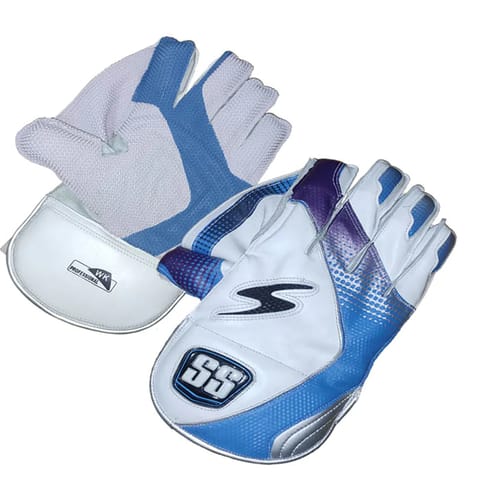 SS Professional Wicket Keeping Gloves , White/Blue