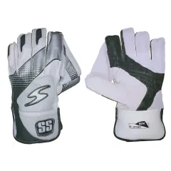 SS Platino Wicket Keeping Gloves , White/Black
