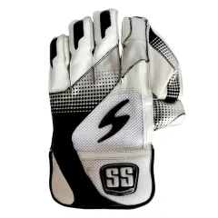 SS Platino Wicket Keeping Gloves , White/Black