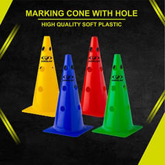 Cougar Field Marking Cone with Hole 15", Outdoor Training, Traffic Cone Pack of 2 Pcs