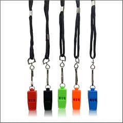 COUGAR PEALESS Bolt Whistle (Pack of 5)|| Pealess Design to Ensure a penetrating || High Frequency Trill|| Plastic Whistle for Football Sports Lifeguards Survival Emergency Training (Multicolour-5)