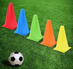 COUGAR Cone Marker, Cone Marker Set, Exercise and Fitness Marker Cones in 6 Inch Height for Soccer Cricket Track and Field Sports Pack of 6 Pcs Multicolour