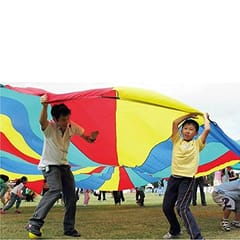COUGAR Kids Play Parachute 19 feet with Handles and Carry Bag for Cooperative Play and for Upper-Body Strength, Multicolor