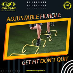 Cougar Agility Adjustable Hurdle, Adjustable (9" to 12") Step Speed Soccer Training Hurdles (Set of 6)