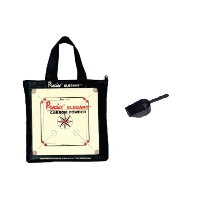 PRECISE ELEGANT CARROM POWDER IN CARROM DESIGN CLOTH BAG