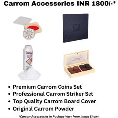 Precise Carrom Bulldog Board ELEGANT® SERIES Bulldog Game Board with Coin, Striker and Powder